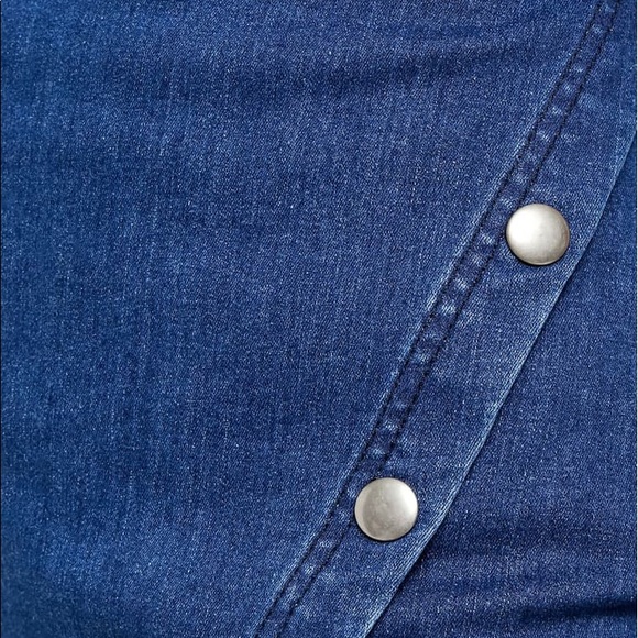 Free People Buttoned Denim Skirt - Picture 5 of 13